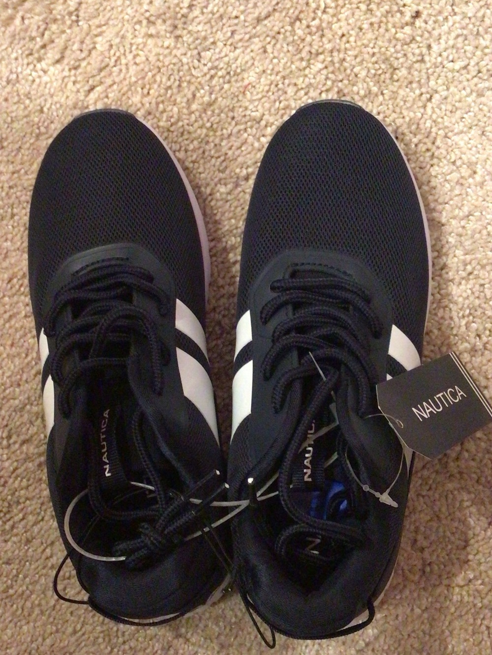 Nautica Kids Dark Blue Sneakers with White Stripes